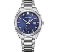 Solaruhr CITIZEN, silber (silberfarben, blau), Armbanduhren, Herren, Armbanduhr, Herrenuhr, Datum, Edelstahlarmband (54713564-0) silberfarben, blau