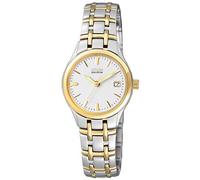 Solaruhr CITIZEN, silber (silberfarben, goldfarben), Armbanduhren, Damen, Armbanduhr, Damenuhr, Edelstahlarmband, Datum (82520521-0) silberfarben, goldfarben