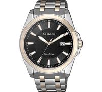 Solaruhr CITIZEN, silber (silbergoldfarben, schwarz), Armbanduhren, Herren, Armbanduhr, Herrenuhr, Datum, Saphirglas, Edelstahlarmband (57425716-0) silbergoldfarben, schwarz