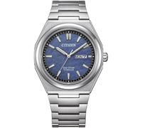 Solaruhr CITIZEN, silber (titansilberfarben, blau), Armbanduhren, Damen, Armbanduhr, Herrenuhr, Damenuhr, Titan, Saphirglas, Datum (63739751-0) titansilberfarben, blau