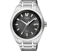 CITIZEN Herren Analog Quarz Uhr mit Titan Armband AW1240-57E, Schwarz