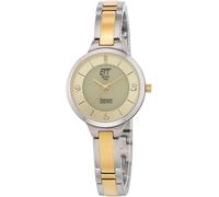 ETT Eco Tech Time ELS-12148-61M Damenuhr Solar Diamond Lady Titan Zweifarbig