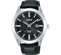 Solaruhr LORUS, schwarz, Armbanduhren, Herren, Armbanduhr, Herrenuhr, Datum, Lederarmband (34259121-0) schwarz