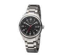 Solaruhr REGENT, titansilberfarben, schwarz, Armbanduhren, Herren, Armbanduhr, Herrenuhr, analog, Tag (73860615-0) titansilberfarben, schwarz