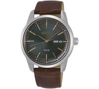 Solaruhr SEIKO, braun, Armbanduhren, Herren, Armbanduhr, Herrenuhr, Datum, Saphirglas, Lederarmband (47631831-0) braun