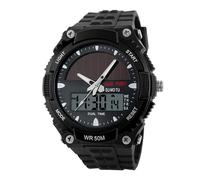 Solaruhren für Herren, Outdoor-Uhren für Herren - multifunktionale digitale Armbanduhr, modisch für Datumsanzeige, , Fitness, Fahren, Feld, Arbeit, , Sport, Schwarz , Refer to description