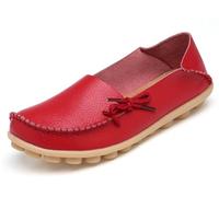 Solaud Damen Driving Loafers Leder Mokassins Atmungsaktive Ausschnitte Weiche Walking Schuhe Frauen Slip On Loafers