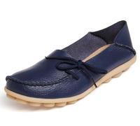 Solaud Damen Driving Loafers Leder Mokassins Atmungsaktive Ausschnitte Weiche Walking Schuhe Frauen Slip On Loafers