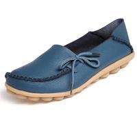 Solaud Damen Driving Loafers Leder Mokassins Atmungsaktive Ausschnitte Weiche Walking Schuhe Frauen Slip On Loafers