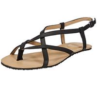 Sole Runner Damen Rhea Flache Sandale, Black, 36 EU