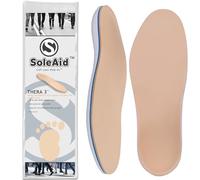 SoleAid Thera 3, 3-lagige Diabetiker-Einlegesohlen, leicht, weich, reibungsfrei, stoßdämpfend, therapeutische Fußstütze, Beige, Men's 15+ / Women's -