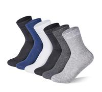 Soleeya 6 Paar Mehrfarbige Business Socken Herren, Premium Anzugsocken Herren 38-44 Superweiche Einfarbige Socken Herren Baumwolle, Business Freizeit StrüMpfe für Männer Atmungsaktiv Socken Ohne Naht