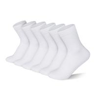 Soleeya 6 Paar Weiße Business Socken Herren, Premium Anzugsocken Herren 38-44 Superweiche Einfarbige Socken Herren Baumwolle, Business Freizeit StrüMpfe für Männer Atmungsaktiv Socken Ohne Naht