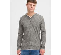 Solid Langarmshirt Herren Baumwolle schwarz, XL