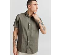 Solid Leinenhemd Herren Regular Fit grün, XXL