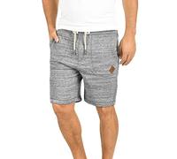 !Solid SDAris Herren Sweatshorts Kurze Hose Jogginghose mit Melierung Kordel Eingrifftaschen Baumwollmischung Regular fit, Größe:L, Farbe:Light Grey Melange (8242)