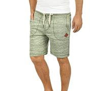 !Solid SDAris Herren Sweatshorts Kurze Hose Jogginghose mit Melierung Kordel Eingrifftaschen Baumwollmischung Regular fit, Größe:L, Farbe:Ivy Green (3797)