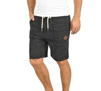 Solid SDAris Herren Sweatshorts Kurze Hose Jogginghose mit Melierung Kordel Eingrifftaschen Baumwollmischung Regular fit, Größe:XL, Farbe:Black (9000)