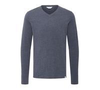 !Solid SDBeda Herren Longsleeve Langarmshirt Shirt mit V-Ausschnitt Baumwollmischung Regular fit, Größe:M, Farbe:Insignia Blue Melange (8991)