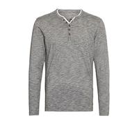 Solid SDBelagos Herren Longsleeve Langarmshirt Shirt mit Grandad-Ausschnitt 100% Baumwolle Regular fit, Größe:L, Farbe:Black (9000)