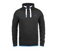 !Solid SDBenjamin Tube Herren Sweatshirt Pullover Sweater mit Tube-Neck Eingrifftaschen Rippbündchen Baumwollmischung Regular fit, Größe:M, Farbe:Dark Grey Melange (8999)