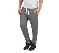 !Solid SDBenn Herren Sweatpants Jogginghose Sporthose mit Fleece-Innenseite Kordelzug Label-Details Baumwollmischung Regular fit, Größe:S, Farbe:Grey Melange (8236)