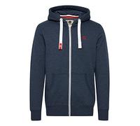 !Solid SDBennZip Herren Sweatjacke Kapuzenjacke Hoodie mit Kapuze Reißverschluss Kordelzug Label-Details Baumwollmischung Regular fit, Größe:M, Farbe:Insignia Blue Melange (8991)