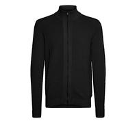 !Solid SDNicklas Herren Strickjacke Cardigan Feinstrick mit hochabschließendem Kragen aus 100% Baumwolle, Größe:XL, Farbe:Black (194007)