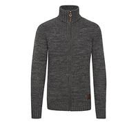 !Solid SDPomeroy Herren Strickjacke Cardigan Grobstrick Pullover mit Stehkragen Reißverschluss 100% Baumwolle Regular fit, Größe:L, Farbe:Dark Grey (2890)