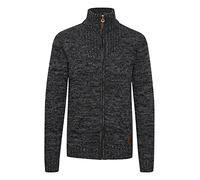 !Solid SDPomeroy Herren Strickjacke Cardigan Grobstrick Pullover mit Stehkragen Reißverschluss 100% Baumwolle Regular fit, Größe:L, Farbe:Black (9000)