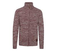 !Solid SDPomeroy Herren Strickjacke Cardigan Grobstrick Pullover mit Stehkragen Reißverschluss 100% Baumwolle Regular fit, Größe:XL, Farbe:Wine Red Melange (8985)