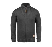 !Solid SDPoul Herren Strickjacke Cardigan Grobstrick Pullover mit Stehkragen Baumwollmischung Regular fit, Größe:M, Farbe:Dark Grey Melange (8288)