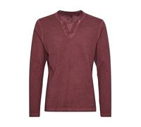 !Solid SDTinox Herren Longsleeve Langarmshirt Shirt mit V-Ausschnitt 100% Baumwolle Regular fit, Größe:L, Farbe:Wine Red (0985)