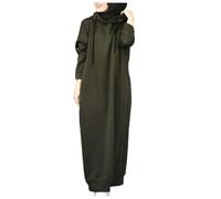 Solide Satin-Robe Für Damen Mit Bischofsärmeln Slamische Burka Abaya for Women Türkisch Muslimische Lang Kleider Katfan Kleid Fur Ramadan Beten Party Islamische Kleidung Frauen Hochzeit