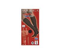 SOLIDEA Unisex Active Energy Kniestrumpf Abgestufte Kompression12/15 mmHg (Dunkelblau, L)