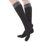 SOLIDEA Unisex Active Energy Kniestrumpf Abgestufte Kompression12/15 mmHg (Schwarz, M)