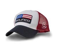 Solinco Basecap Trucker Cap USA rot/weiss/navyblau - 1 Stück, Größe OneSize