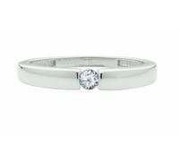 Solitärring ADELIA´S "Solitärring 333 Weißgold ( 8K ) mit Zirkonia - Goldring Diamant" Gr. 52, silber, Fingerringe, Damen, 52, Gold, Goldring Diamant (65879025-52) silber