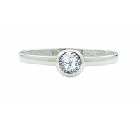 Solitärring ADELIA´S "Solitärring 925 Silber mit Zirkonia" Gr. 54, silber, Fingerringe, Damen, 54, Silber 925 (Sterlingsilber), Silberring Diamant (57011365-54) silber