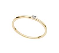 Solitärring FIRETTI "Schmuck Geschenk Gold 333 Damenring Verlobungsring Goldring Solitär" Gr. 17, gold (gelbgoldfarben, weißgoldfarben), Fingerringe, 17, 0,02 P2 = erkennbare Einschlüsse, Diamanten Ge