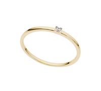 Solitärring FIRETTI "Schmuck Geschenk Gold 333 Damenring Verlobungsring Goldring Solitär" Gr. 18, gold (gelbgoldfarben, weißgoldfarben), Fingerringe, 18, 0,02 P2 = erkennbare Einschlüsse, Diamanten Ge