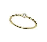 Solitärring FIRETTI "Schmuck Geschenk Gold 333 Damenring Verlobungsring Goldring Solitär" Gr. 18, gold (gelbgoldfarben), Fingerringe, 18, 0,04 P2 = erkennbare Einschlüsse, Diamanten Gelbgold 333, 1,5m