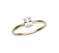 Solitärring FIRETTI "Schmuck Geschenk Gold 333 Damenring Verlobungsring Goldring Solitär" Gr. 19, gold (gelbgoldfarben, kristallweiß), Fingerringe, Damen, 19, Gelbgold 333, 1,5mm, mit Zirkonia (synth.