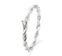 Solitärring gedreht Silber 925 Zirkonia 503728, Gr.63 (Ø 20,1 mm)