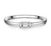 Solitärring GLANZSTÜCKE MÜNCHEN "GM9960" Gr. 56, silber, Fingerringe, Damen, 56,mit Zirkonia, Silber 925 (Sterlingsilber), 1,2mm, aus Sterling Silber (31915403-56) silber