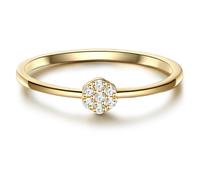 Glanzstücke München - Ring Sterling Silber Zirkonia in Gelbgold Ringe Damen