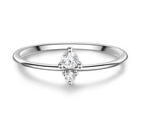 Solitärring GLANZSTÜCKE MÜNCHEN "GSM443" Gr. 54, silber, Fingerringe, Damen, 54, Silber 925 (Sterlingsilber), 1,3mm, aus Sterling Silber (28306336-54) silber
