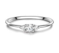 Solitärring GLANZSTÜCKE MÜNCHEN "GSM444" Gr. 58, silber, Fingerringe, Damen, 58,mit Zirkonia, Silber 925 (Sterlingsilber), aus Sterling Silber (72759152-58) silber