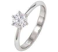 Solitärring JOBO "Silberring mit Zirkonia" Gr. 54, silber (silber 925), Fingerringe, Damen, 54, Silber 925 (Sterlingsilber), 925 Silber rhodiniert (84134643-54) silber 925