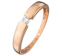 Solitärring JOBO "Spannring Roségoldring" Gr. 54, roségold 585, Fingerringe, Damen, 54, SI = kleine Einschlüsse, Diamanten Roségold 585, Diamanten, Roségold 585, 585 Roségold mit Diamant (11753466-54)